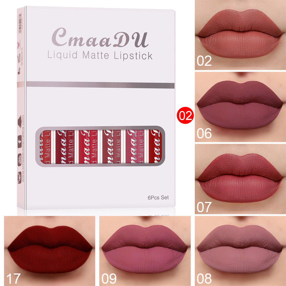 6Pcs Matte Waterproof Lipstick Set